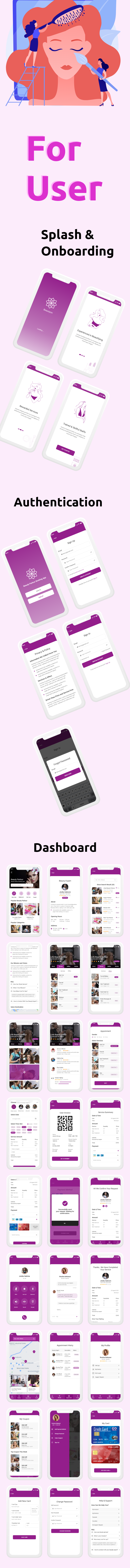 Beautyon - Beauty Parlour Booking Flutter Full App UI Kit - 2