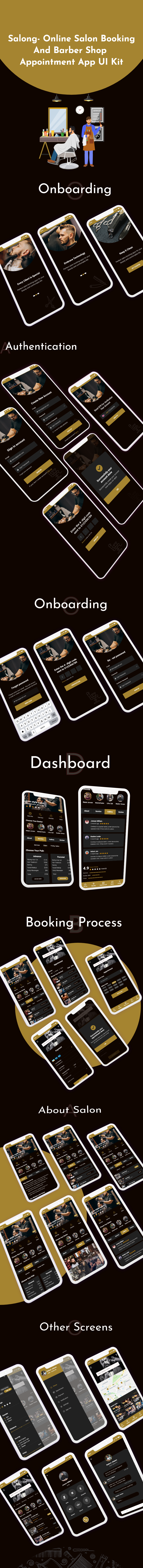 Salong - Online Salon Booking and Barber Shop Appointment App UI Kit - 2